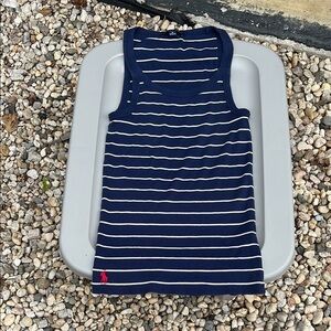 Ralph Lauren Navy Stripe Tank Top